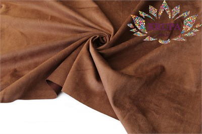 Замша "София" коричневый 32656