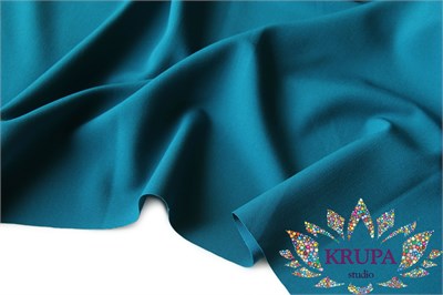 Костюмная ткань "Бостон морская волна" 31728