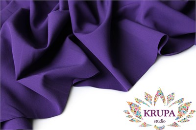 Костюмная ткань "Бостон темный фиолет" 31406