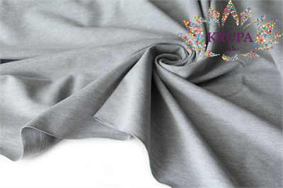 Футер 2-х нитка (петля) велюр эффект "Серый меланж" 32188