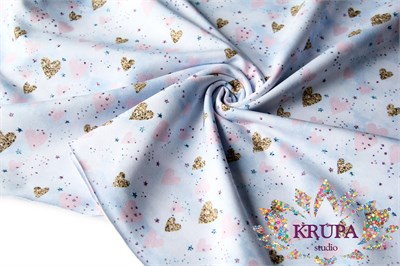 Кулирная гладь "Сердечки" 31853