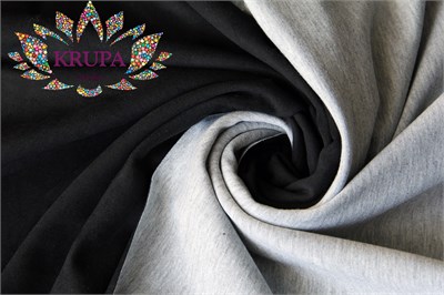 Замша на трикотаже "Черный" 31033