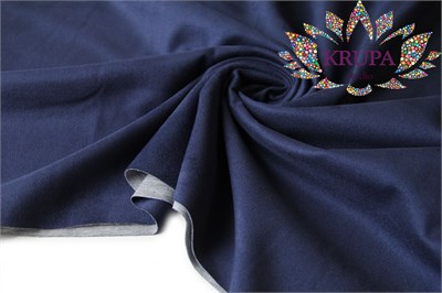 Замша на трикотаже "Синий" 32580