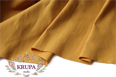 Костюмный лён "Горчица" 31410